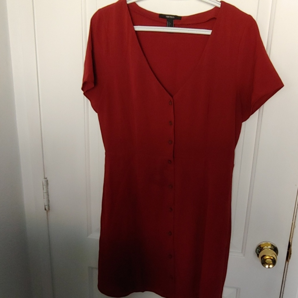 Brick Red Dress